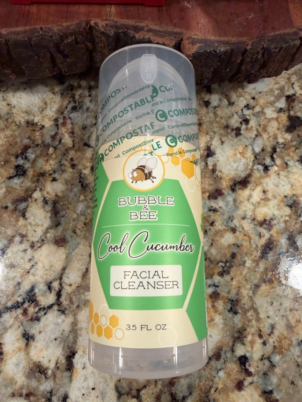 Bubble & Bee Organic Cool Cucumber Facial Cleanser - Made With Organic Oils